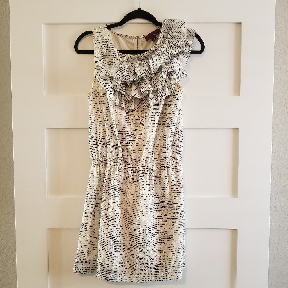 Line and Dot Black and White Dress - Picture 2 of 8